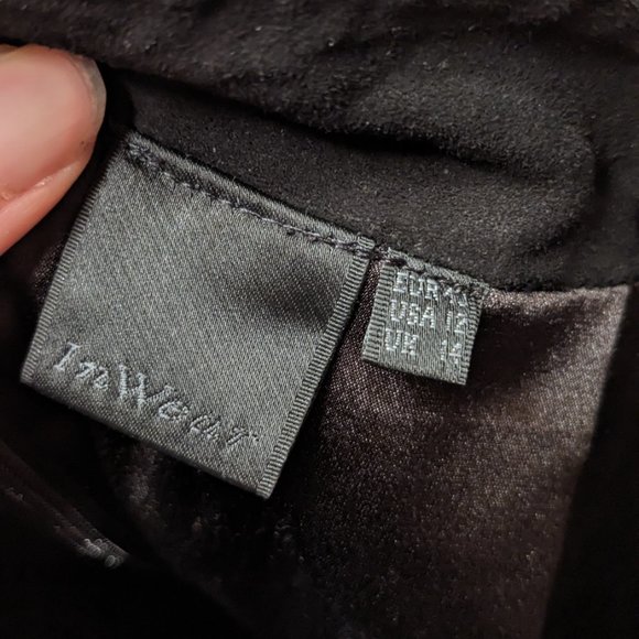 Leather mini skirt with suede trim - Picture 7 of 9